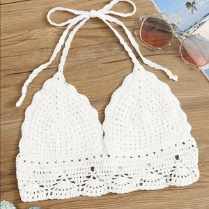 Shein Crotchet Halter Bikini Top